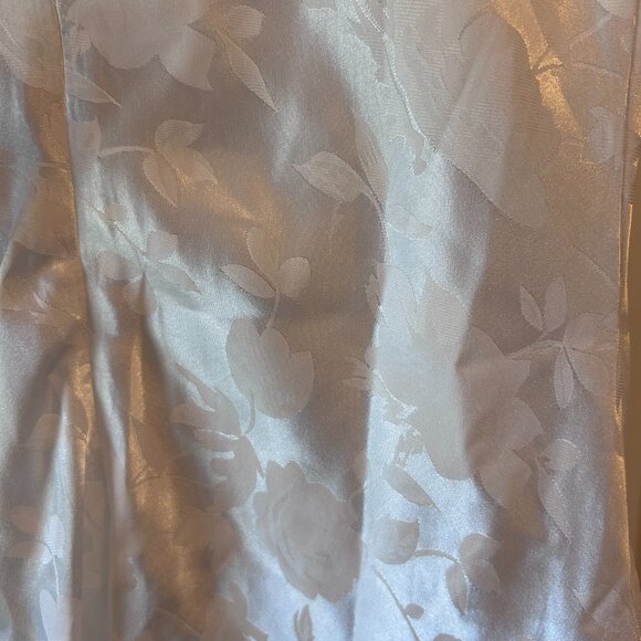 NWT Close to Your Heart White Satin Jacquard Cowl Slip Dress - Picture 7 of 7